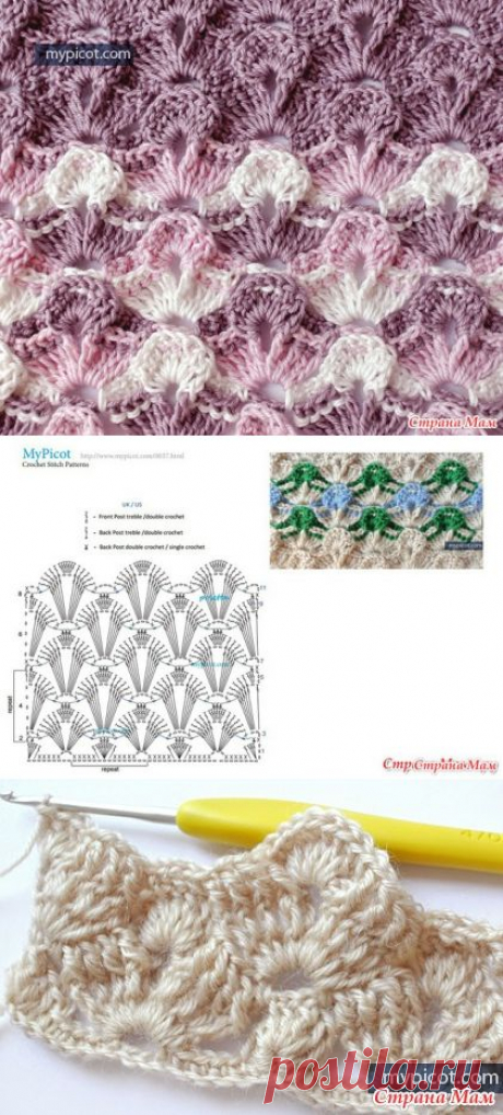 Шедевры крючком 54.&quot;Фантазийный&quot; узор. Мастер-класс. - Вязание - Страна Мам