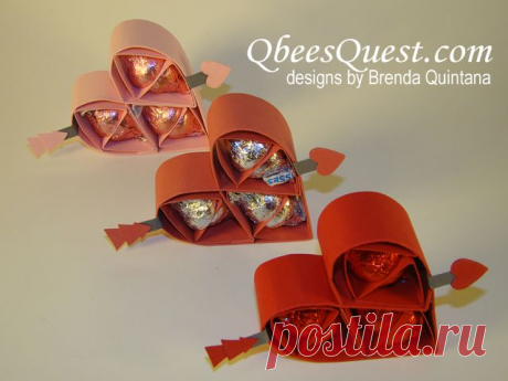 Hershey's Kisses Valentine's Heart Tutorial by Qbee - Cards and Paper Crafts at Splitcoaststampers