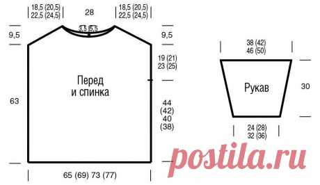 Модный джемпер для дам до 62-го размера, связанный спицами простейшим узором (Вязание спицами) – Журнал Вдохновение Рукодельницы