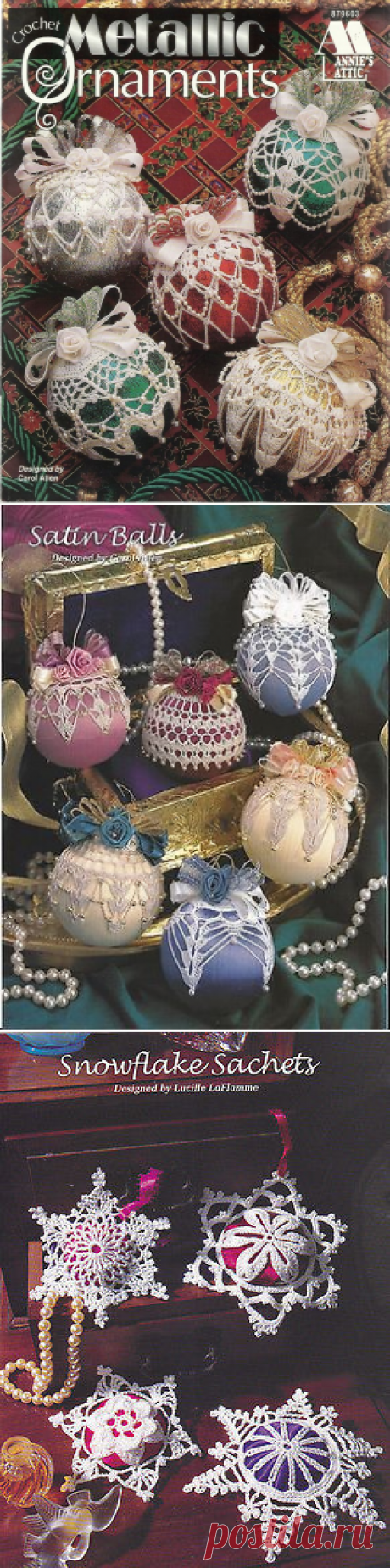 Metallic Ornaments Thread Crochet Christmas Patterns Carol Allen 1995 NEW • CAD 14.33 - PicClick CA