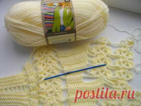 Манишка (накидка) крючком. Часть 1.  Crochet Poncho, Cape.