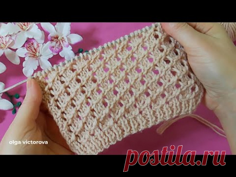 ИЗ НОВЕНЬКОГО! АЖУРНЫЙ УЗОР СПИЦАМИ1131 Узоры спицами KNITTING PTTERNS