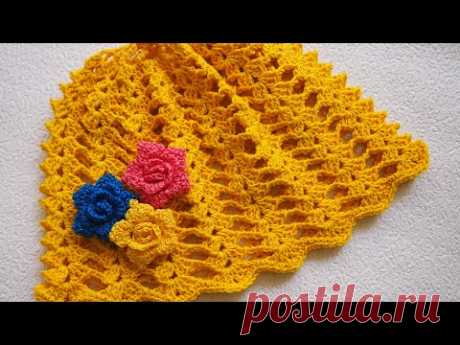 Розочка крючком🌹Цветок крючком для начинающих* Crochet rose flower. Simple flower for beginners №365