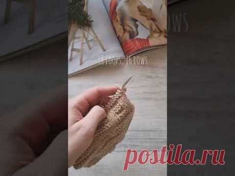 Теневой геометрический узор спицами❤️🧶knitting pattern.