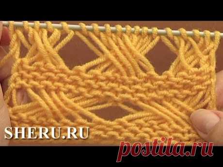 Knitting Long Loops Stitch Pattern Урок 7 Вязание спицами