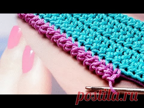 Crochet pattern ❤ обвязка края крючком ❤ strickmuster ❤ knitting hook ❤ tejer ❤ örgü deseni ❤ tricot