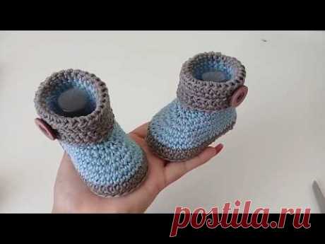 Botas de bebe tejidas a crochet -crochet baby booties