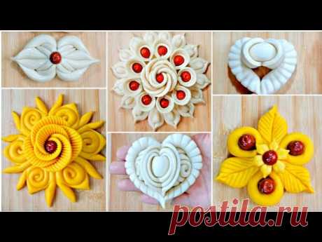 60 креативных способов придать форму булочкам | Формование теста с помощью палочек для еды - Идеи с сердцем и цветком