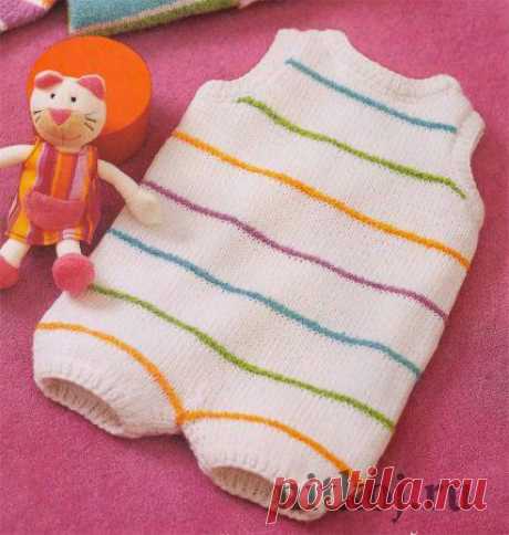 Боди для новорожденных с полосками » Ниткой - вязаные вещи для вашего дома, вязание крючком, вязание спицами, схемы вязания