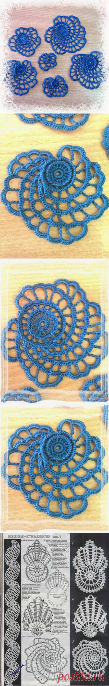 Irish crochet &amp;: Ажурная роза для ирландского кружева. Irish crochet.