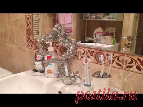 Украшаем дом к новому году Новогодние украшения Румтур по ванной