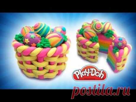 Dolls Food . Easter Eggs Cake. Play Doh Easter Eggs Surprise Cake. DIY Dough for Kids and Beginners