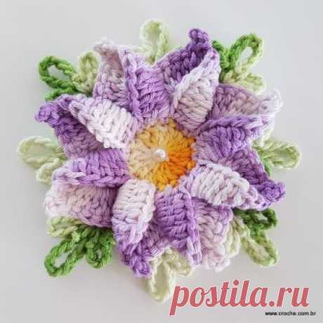 Flor caracol bicuda – Passo a passo | Croche.com.br