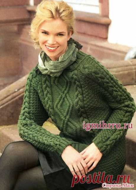 Подборка тёплых пуловеров - Вязание спицами - Страна Мам