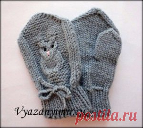 Детские варежки с узором &quot;Совы&quot;. | Вязаный Мир. Knit World.