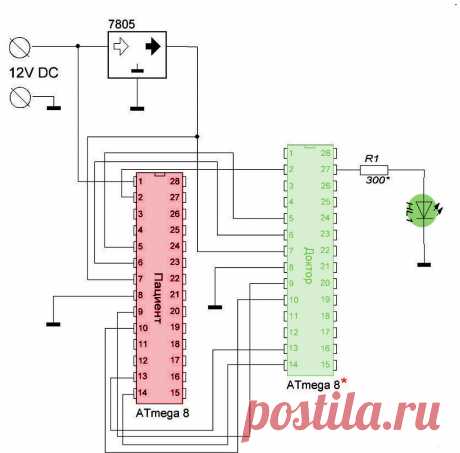 Восстановление ATmega8 с помощью ATmega8 - Схемы на AVR - Микроконтроллеры AVR - Микроконтроллеры - elektrosat