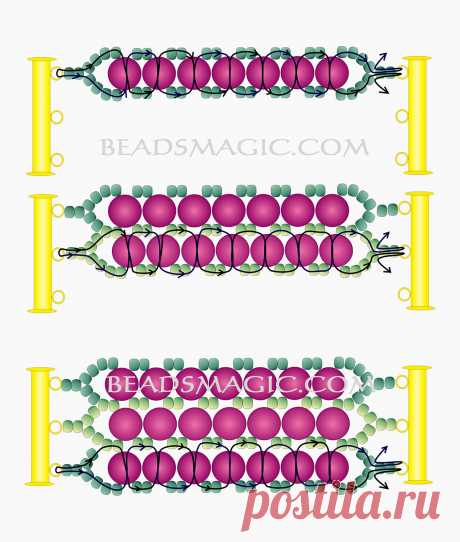 Free pattern for bracelet Snow | Pulseras | Bracelets, 11 and Us