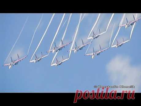 Русские Витязи и Стрижи МАКС 2007 Russian Knights &amp;amp; Swifts MAKS 2007 - YouTube