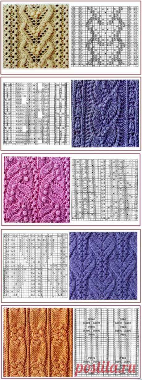 125 узоров спицами. Хорошее качество схем.