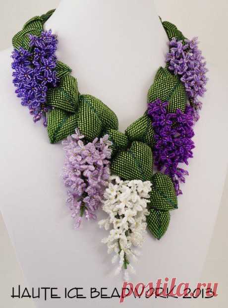 (332) Lilacs | Seed beads - Flowers &amp; Leaves | Пикники, Сирень и Лед