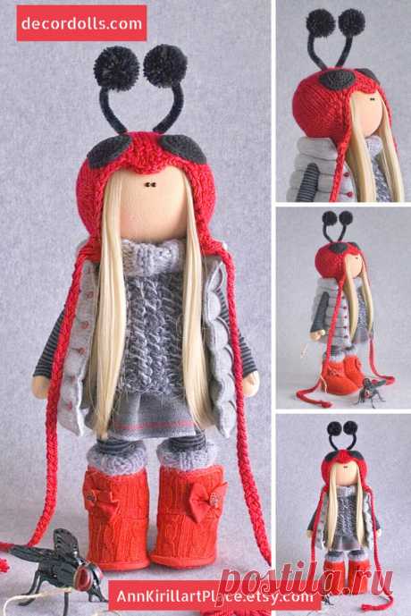 Winter Interior Decor Doll Handmade Xmas Gift Doll Fabric | Etsy