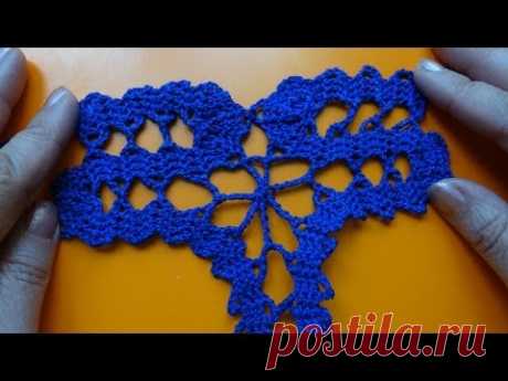 How to Crochet Bruges lace Как вязать Брюггское кружево крючком 6