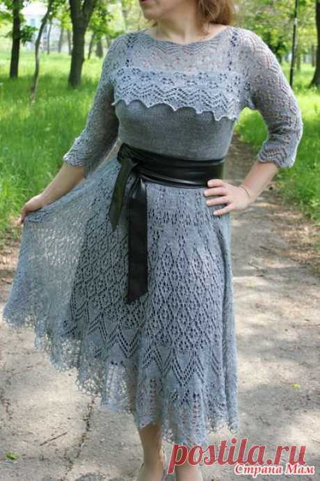 Мое платье &quot;Юбилейное. Серебряное&quot; по мотивам Оренбурских шалей - Вязание - Страна Мам