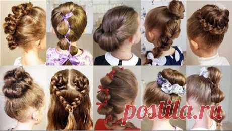 10 cute 1-MINUTE hairstyles for busy morning! Quick & Easy Hairstyles for School!