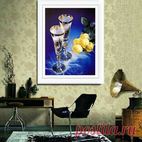 stitch products Picture - More Detailed Picture about 5D DIY Diamond Painting Embroidery Rhinestone Wine Glass Rose Yellow Romantic Home Restaurant Decoration 3D Cross Stitch Pattern Picture in Diamond Painting Cross Stitch from Do the best store! | Aliexpress.com | Alibaba Group