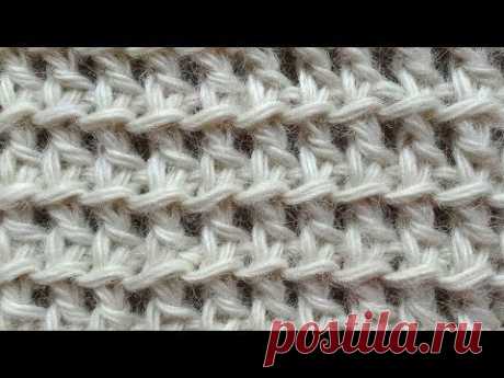 Сеточка Тунисское вязание Tunisian crochet pattern  Узор 14 - YouTube