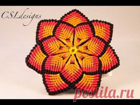 Macrame mandala flower - YouTube