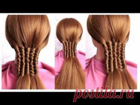 Tuto сoiffure: tresse originale et simple, facile à faire 🌸 5 Strand Infinity Braid, Hair Tutorial