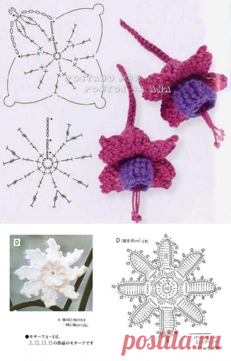 Цветы крючком