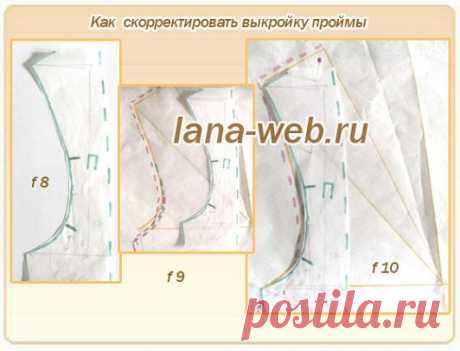 Как скорректировать выкройку проймы для рукава