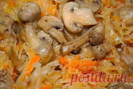 Грибная солянка с капустой - Блюда из грибов - Вторые блюда - Рецепты - Мэджик Леди - сайт для женщин