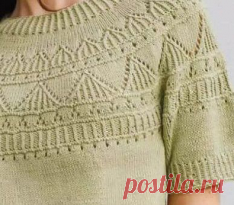 Женский пуловер с короткими рукавами «Mountain Frill» | DAMские PALьчики. ru
