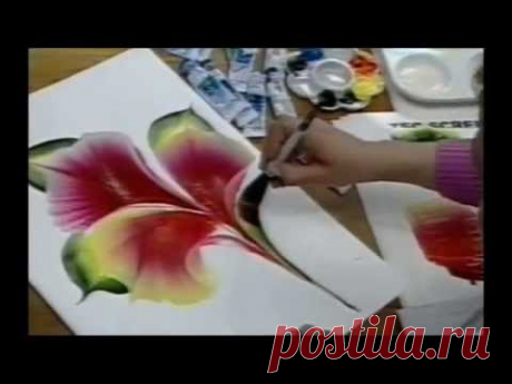 ONE STROKE FLOWER ON PAPER - Luz Angela´s Technique