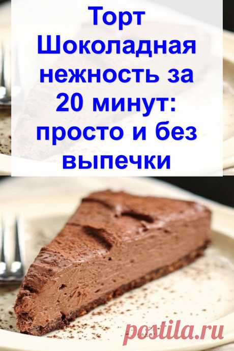 Торт «Шоколадная нежность» за 20 минут: просто и без выпечки