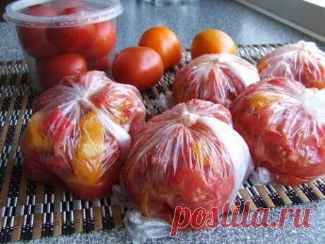 Заморозка помидор Помидоры на зиму Помидоры зимой - YouTube