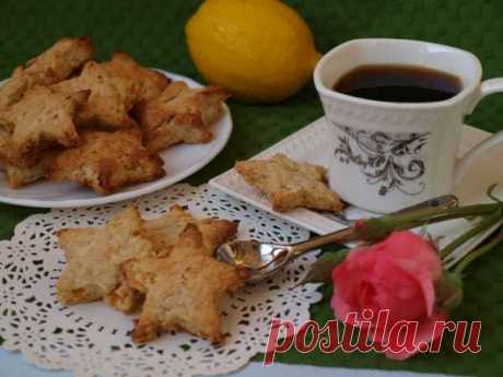 Постное лимонное печенье с овсяными хлопьями — рецепт с фото