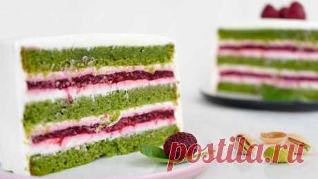 Фисташковый торт с малиновым конфи рецепт с пошаговым фото