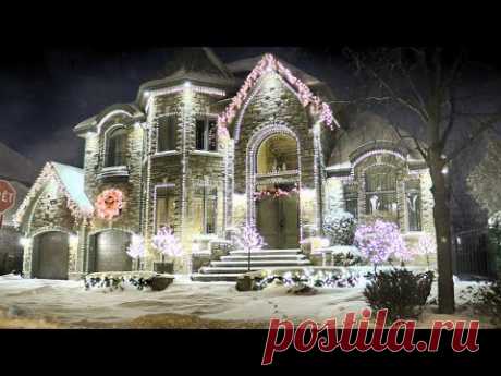 Million Dollar Homes Decorated with Christmas Lights in Montreal, QC, Canada!