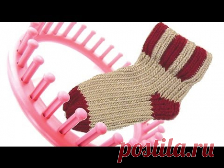 How to knit a sock on a round knitting loom socks