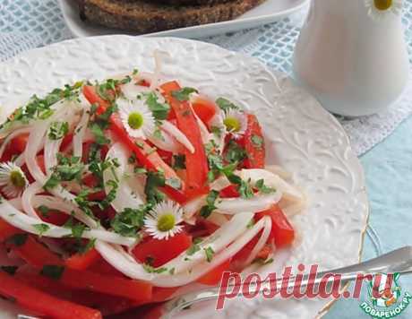Два закусочных салата с маринованным луком – кулинарный рецепт