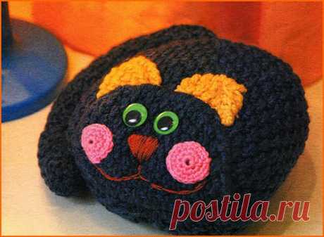 Забавный кот - подушка | My Hobby Book: Вязание и вышивкаMy Hobby Book: Вязание и вышивка
