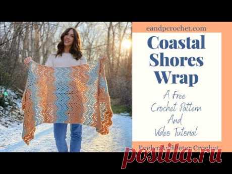 How to crochet a ripple shawl- The Coastal Shores Wrap