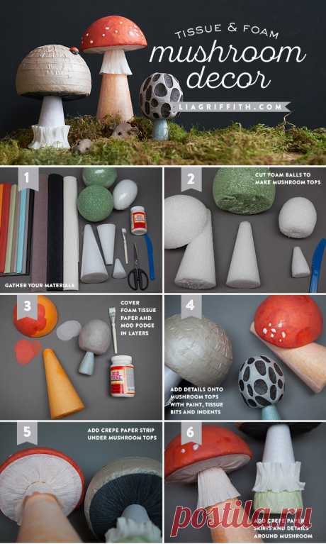 DIY Fairy Tale Mushrooms - Lia Griffith