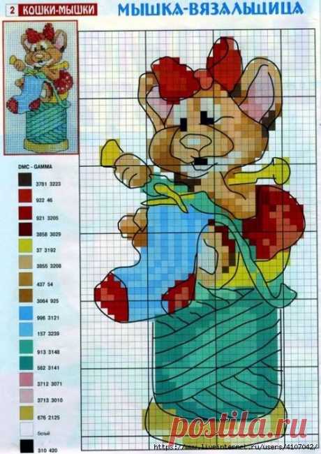 RATÓN. ESQUEMAS DE BORDADO Y TEJIDO. SELECCIÓN .. Discusión en LiveInternet - Servicio ruso de diarios en línea