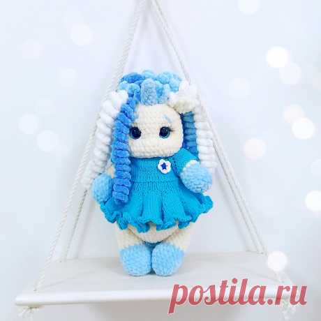 PDF Единорожка &quot;Зефирка&quot; крючком. FREE crochet pattern; Аmigurumi animal patterns. Амигуруми схемы и описания на русском. Вязаные игрушки и поделки своими руками #amimore - плюшевый единорог, большая единорожка из плюшевой пряжи.