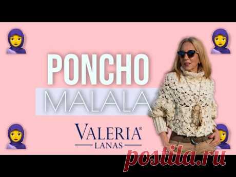 ✅ Cómo tejer un PONCHO a CROCHET - Productos Valeria Lanas Lana Natural - En tejer es de guapas